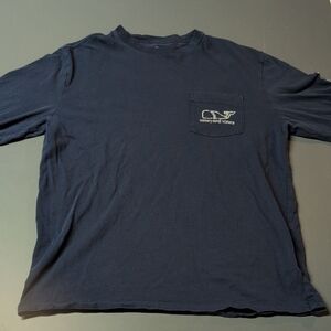 Vineyard Vines Men's Dark Blue Long Sleeve Tee